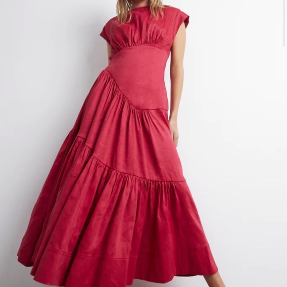 AJE Euphoria Reflections MIDI Dress • Rouge • Size 12 • RRP $595 - Picture 2 of 13